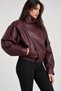 High Collar Zr Model Leather Jacket - 2