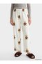 Rmz Gi̇yi̇m Farkiyla Cute Teddy Bear Embroidered Women's Plush Pajama Bottoms - 3