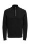 Onsphil reg 12 struc half zip knit noos black - 4