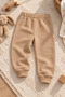 Unisex 100% Cotton Two-Thread Beige Basic Sweatpants