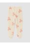 Two Mt Shop Quality Lcw Baby Beige Printed Baby Girl Cardigan and Booties Pants Set - 5