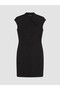 Rmz Gi̇yi̇m Farkiyla Straight Roba Collar Decorated Buttoned Mini Dress - 6