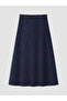 Rmz Gi̇yi̇m Farkiyla Belted A-Line Jean Skirt - 7