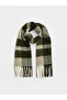 Özmarka New Season Green Plaid Patterned Women's Scarf
