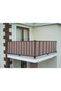 Balcony Iron Curtain with Laces Brown Thin Stripes 750 X 80 - 4