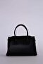 Black Mini Wallet Leather Hand and Shoulder Bag with Accessories - 4
