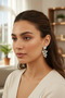 Star Model Silver Color Zircon Stone Earrings - - 2