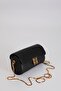 Black Chain Strap Leather Bag