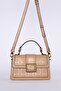 Mink Monogram Patterned Leather Hand and Shoulder Bag - 4