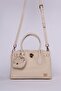 Cream mini wallet accessory leather hand and shoulder bag