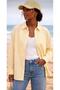 Yellow and White Striped Over-Fit Shirt