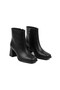 Zrcb1 - premium quality zippered thick heeled women's boot black - 3
