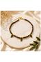 Metallic Brown - Women's Anklet with Leaf Object - 2