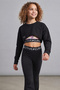 Flow Finger-Interlocking Crop Sweatshirt