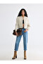 Two Mt Shop Quality Xside Beige Cashmere Plain Loose & Baggy Women's Jacket - 2