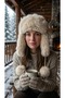 Russian Hat Women's Fur Cap - Cold-Proof Winter Hat with Ears and Pompom - 4