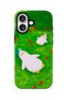 Compatible with iPhone 16 - Enjoyable Ducks, Double Layer Tough Cover, Glossy Surface Protective Case