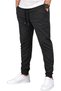 Set of 3 Unisex Rain Pattern Regular Fit Ribbed Leg Black, Gray, Navy Blue, Colored Sweatpants, Sports Sweatpants - 5