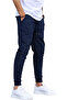 Set of 3 Unisex Rain Pattern Regular Fit Ribbed Leg Black, Gray, Navy Blue, Colored Sweatpants, Sports Sweatpants - 4