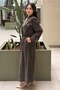Beaded Chest, Drawstring Waist, Full Length Zippered Cupra Cap - 2