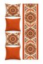 Cinnamon Mandala 4-Piece Cushion Cover + 1 Runner Set – 43X43 cm Double-Sided Cover, 40X140 cm Runner - 3