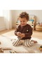 Girls' and Boys' 3-Ply Cotton Plain Sweatshirt Striped Pants Lower and Upper Set 2-8 Years - 2