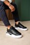 Zrc2615 - Premium Quality Zyrox 5.5 cm Thick Sole Men's Sneakers Black White - 2