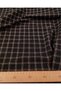 Black with Mustard White Plaid Gabardine Fabric for Jackets & Trousers Width: 140cm - 4