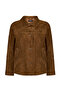 Valencia Women's Camel A-Form Suede Leather Jacket 26Wgd570810