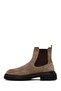 Men's Beige Thick Soled Suede Leather Chelsea Boots Wm710003Ds - 3