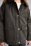 Velvet Collar Hooded Pocket Jacket Coat Girls H8011A826Au - 4