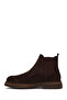Men's Brown Suede Leather Chelsea Boots Wm610003Ds - 3