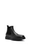 Fly Men's Black Thick Soled Leather Chelsea Boots Wm720010Dv - 7