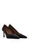 Women's Black Thin Heeled Leather Stiletto Af200017Dv - 2