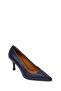 Women's Navy Blue Thin Heeled Leather Stiletto Af200018Dv - 8