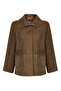 Florida-X Women's Mink A-Form Suede Leather Jacket 26Wgd569310