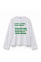 Women's Long Sleeve Crew Neck 100% Cotton Printed T-Shirt - 3