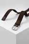 Unisex Brown Flexible Braided Belt 3.5 cm - Sporty Design - 2