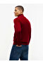 Men's Regular Fit Stand Collar Long Sleeve Red Sweater - 3
