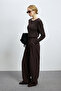Lıa Women's Sweater Dark Brown - 4