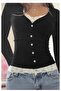 Vintage Buttoned Lace Collar and Waist Detailed Long Sleeve Blouse - 3