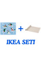 American Service and Runner Set Vinterfint American Service, Winter Season-Blue, 45X35 cm 1 Piece + Svartsenap Placemat, Natural, 35X130 cm