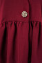 Women's Buttoned Zero-Sleeve Blouse 994 - Burgundy - 4