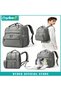 PU Diaper Bag Backpack, Multifunctional Maternity Bag, Baby Changing Bag with Insulated Pockets ＆USB Port, Waterproof Baby Travel Backpack Bag for Outdoor and Travel, Large Capacity