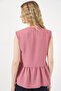 Women's Buttoned Zero-Sleeve Blouse 994 - Dusty Rose - 4