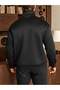 Black a Heart Half-Zip Sweatshirt - Printed Oversized Stand Collar - 2