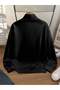 Black 10 Soccer Never Give up Half-Zip Sweatshirt - Printed Oversized Stand Collar - 3