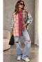 Patchwork 100% Cotton Oversize Plaid Women's Shirt