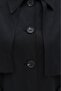 Policoton Jacket with Epaulettes and Cape Detail, Pockets and Buttons, Lined - Black - 8