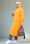 Orange shirt dress